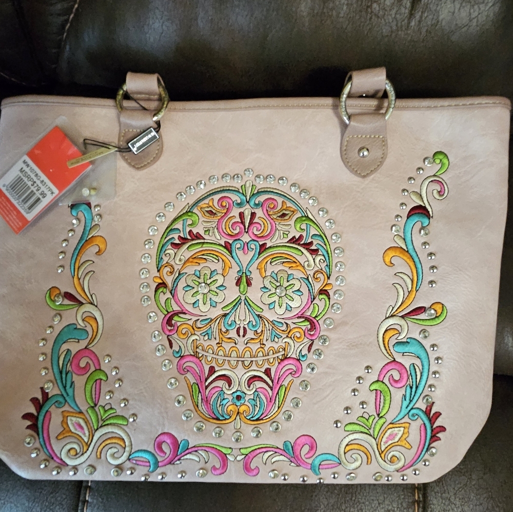 Montana West large sugar skull purse